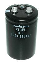 Nichicon  CAP-500V-2200UF-100-65-28
