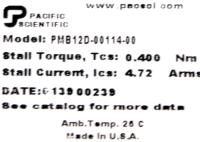 Pacific Scientific  PMB12D-00114-00