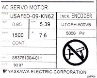 Yaskawa USAFED-09-KN62 image